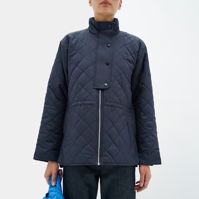 Navy Mopal Quilted Jacket