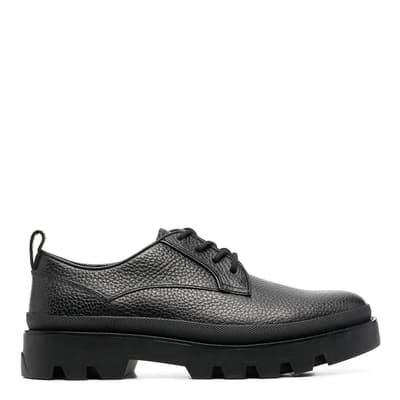 Black Leather Lewis Derby Shoes