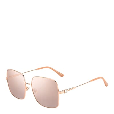 Gold Copper Square Sunglasses