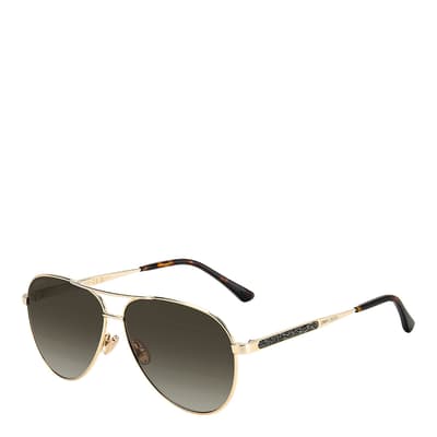 Gold Havana Pilot Sunglasses
