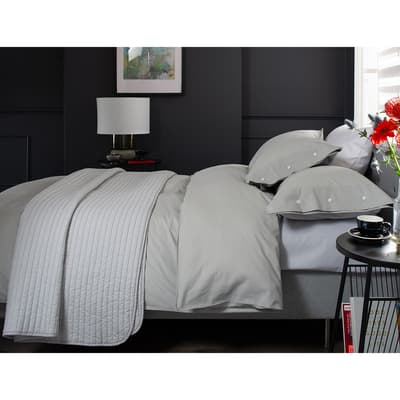 Parallel Stripe Bedspread, Grey