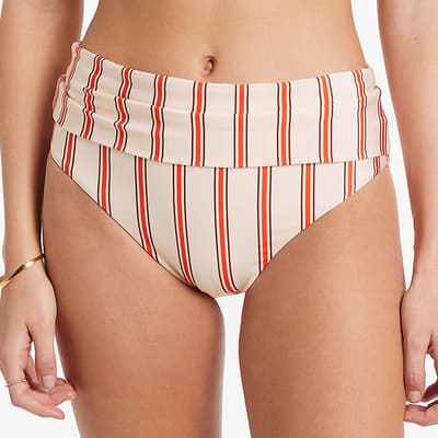 White Stripes Sorrento Fold Down Pant