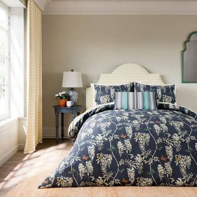 Sanderson Wisteria and Butterfly Double Duvet Set