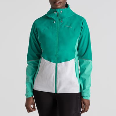 Green/White Jamila Stretch Waterproof Jacket