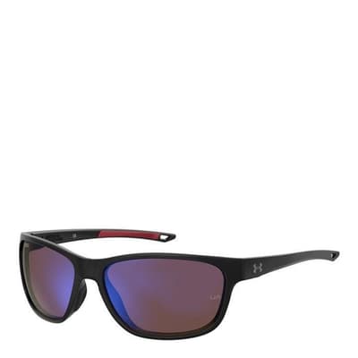 Men's Black & Red Under Armour Sunglasses 61mm