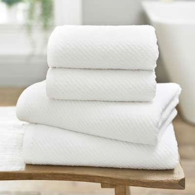 Bliss Essence Pair of Hand Towels, White