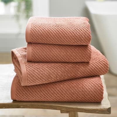 Bliss Essence Pair of Hand Towels, Copper