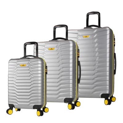 Grey 3 Piece Suitcase Set