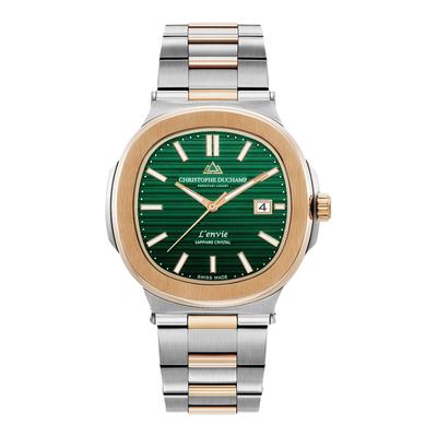 Women's L'Envie Silver & Green Watch 32mm