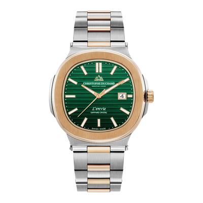 Women's L'Envie Silver & Green Watch 32mm