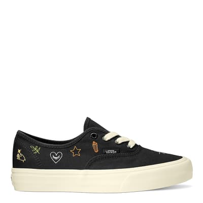 Women Black Patterned UA Authentic Trainers