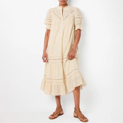 Cream Darcie Cotton Broderie Dress