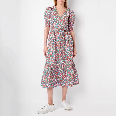 Red/Multi Rosie Retro Cotton Pansy Dress