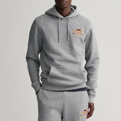 Grey Shield Logo Hoodie