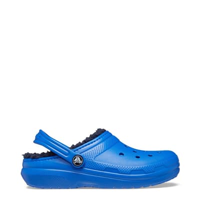 Younger Kid's Blue Classic Lined Clog