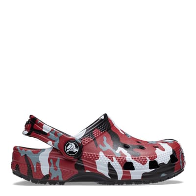 Younger Kid's Red Camo Classic Clog