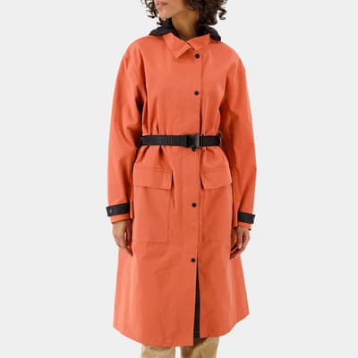 Red Waterproof Mira Long Coat
