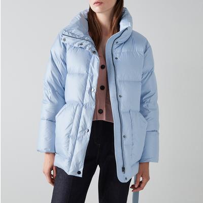 Light Blue Morzine Belted Puffer Jacket