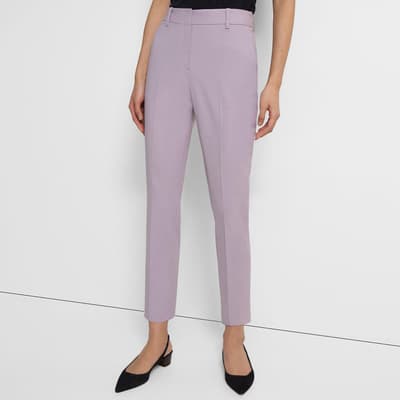 Purple Treeca Straight Wool Blend Trouser