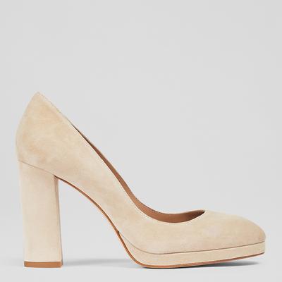 Camel Serenity Suede Court Shoes