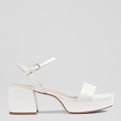 White Amia Platform Sandals