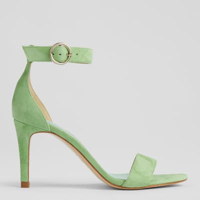 Green Ivy Ankle Strap Heeled Sandals
