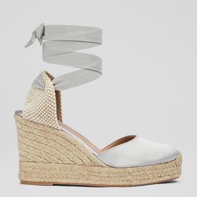 Light Grey Esmerelda Strappy Espadrilles