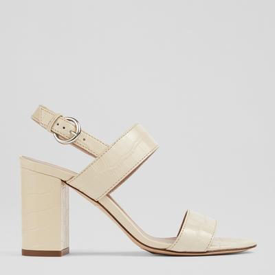 Cream Raya Strappy Heeled Sandals