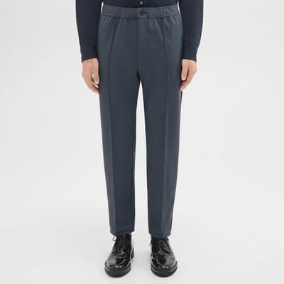 Grey Curtis Straight Trousers