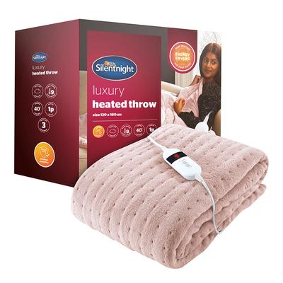 Comfort Control Heated Throw, Blush