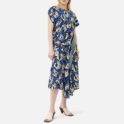 Multi Collagerie Stripe Drape Dress