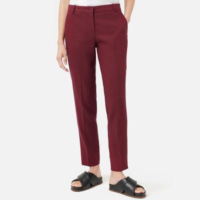 Burgandy Portofino Linen Palmer Trousers