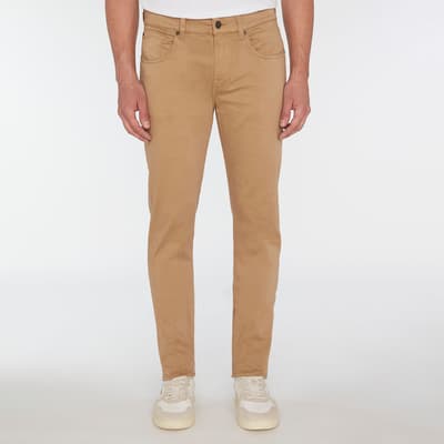 Beige Slimmy Tapered Stretch Jeans