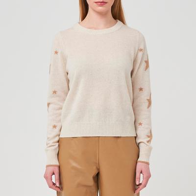 Beige Cashmere Star Sleeve Jumper
