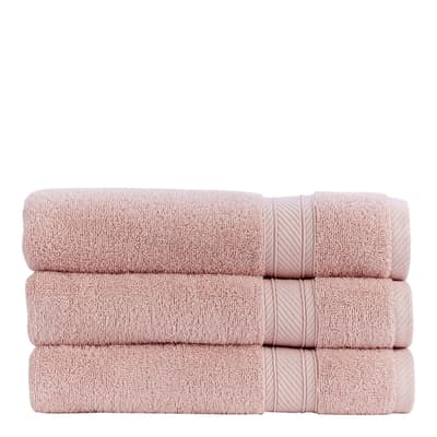Serenity Pair of Hand Towels, Dusty Pink