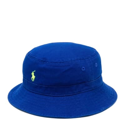 Toddler Boy's Royal Blue Twill Cotton Bucket Hat