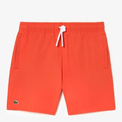 Kid Boy's Orange Logo Swim Shorts