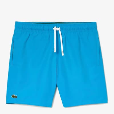 Teen Boy's Blue Logo Swim Shorts