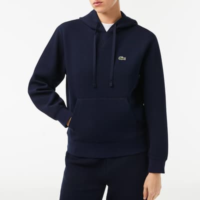 Navy Branded Cotton Hoodie