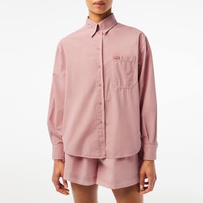 Pink Long Sleeve Cotton Shirt