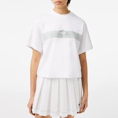 White Le Club Lacoste Cotton T-Shirt
