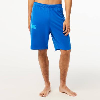 Blue Branded Knee Length Shorts