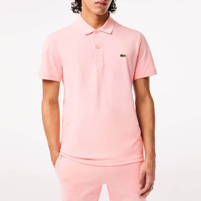 Pink Logo Organic Cotton Polo Shirt