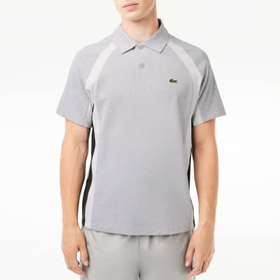 Grey Embroidered Polo Shirt
