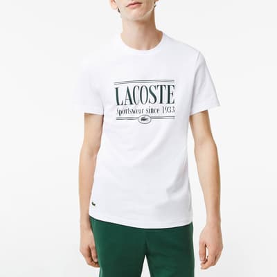 White Lacoste Sportswear T-Shirt