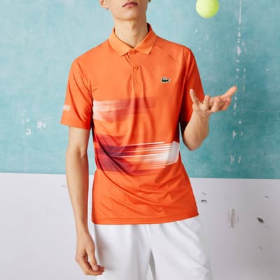 Orange Graphic Polo Shirt