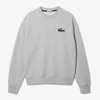Grey Branded Crew Neck Sweatshirt