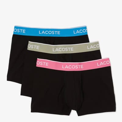 Blue/Green/Pink Branded 3 Pack Boxers