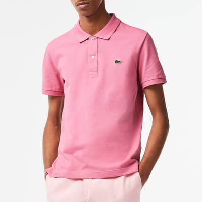 Pink Small Crest Polo Shirt