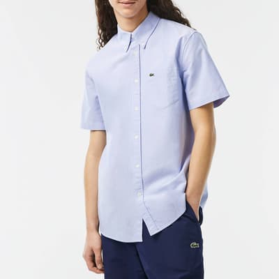 Blue Short Sleeve Branded Shirt